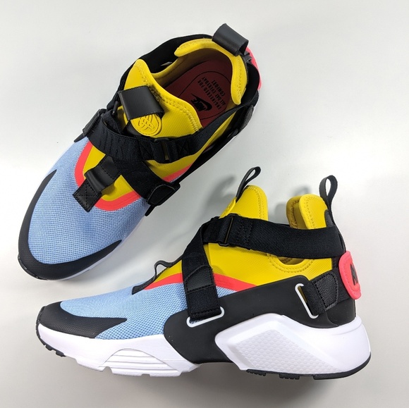 Nike Other - NEW Nike Air Huarache City Aluminum/Black-Citron